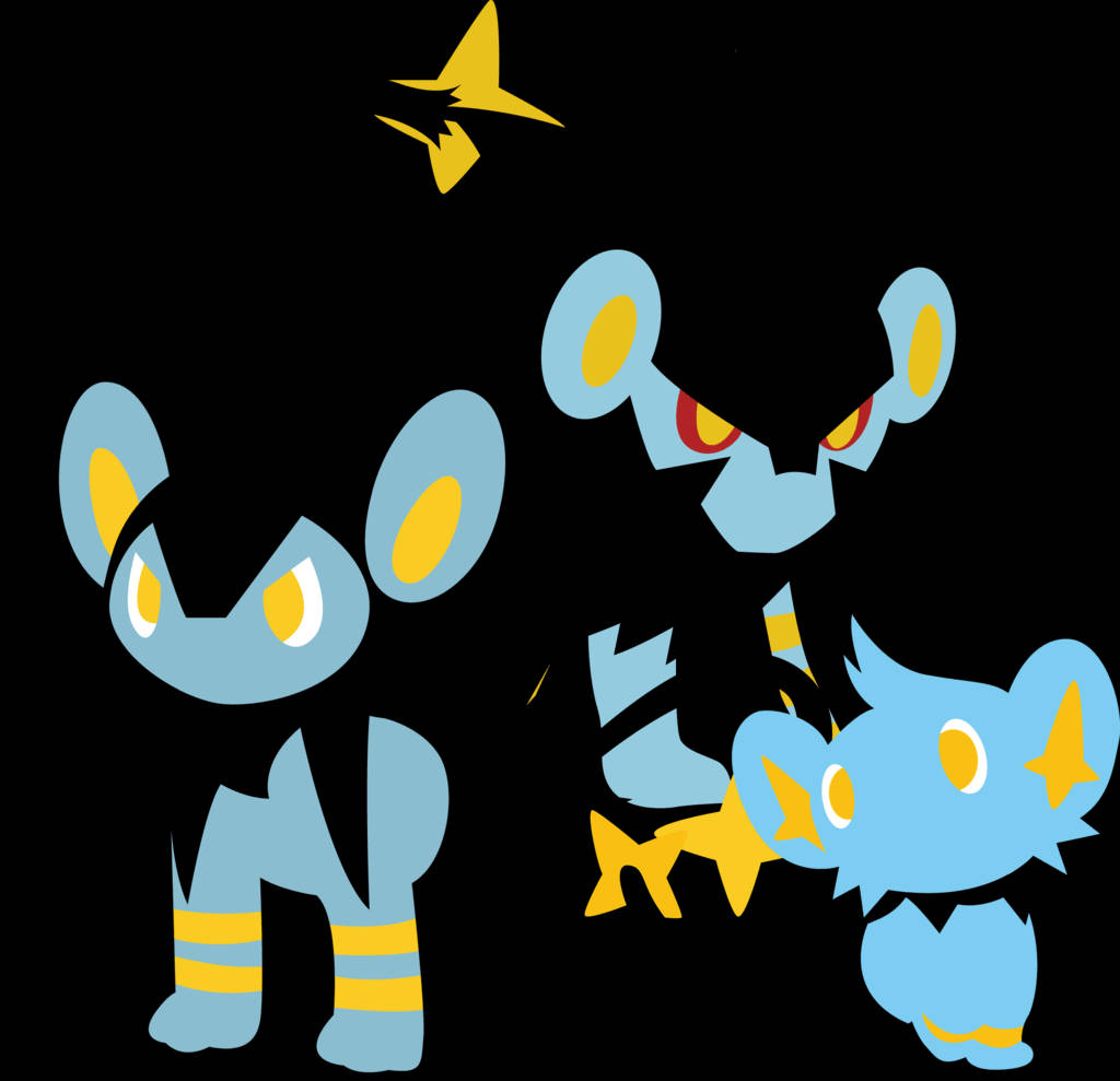 Shinx Evolutionary Line White Background Background