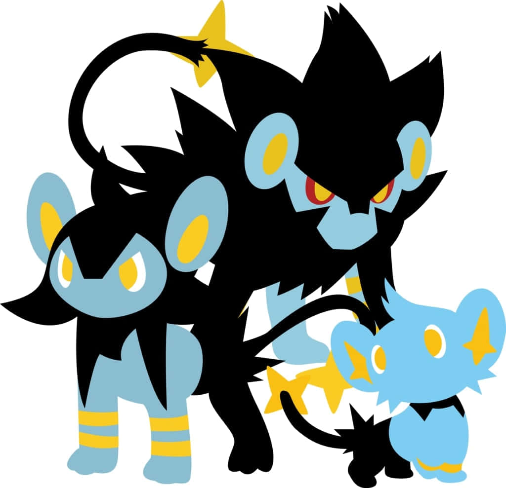 Shinx Luxio Luxray Minimalist Aesthetic Illustration Background
