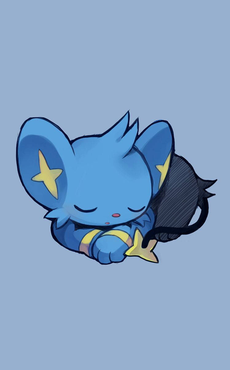 Shinx Sleeping Gray Background