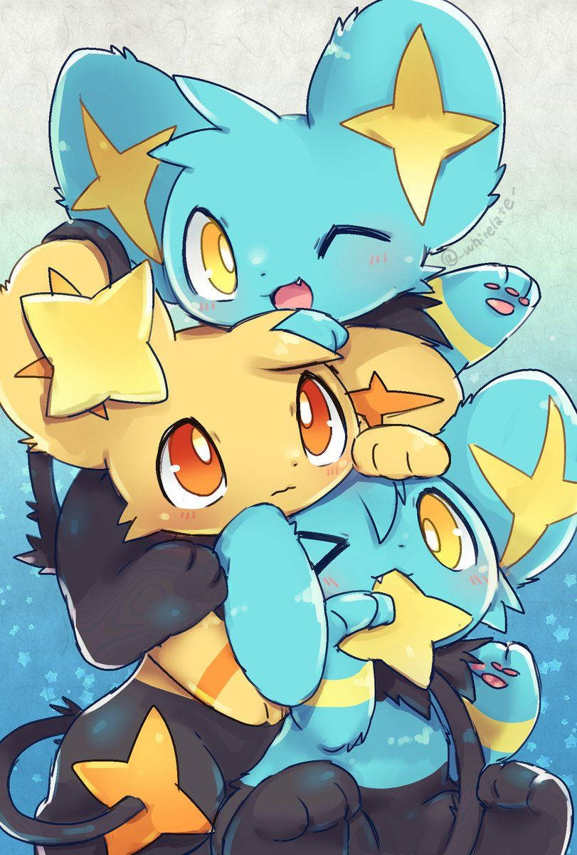 Shinx Winking Shiny Background