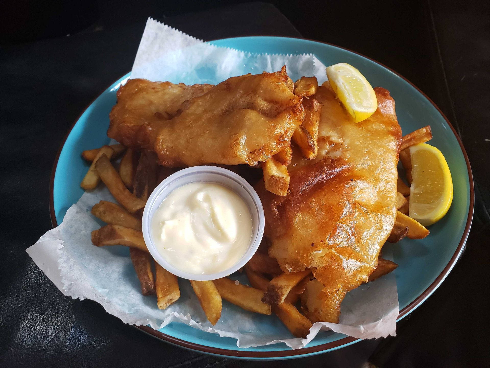 Shiny And Oily Fish And Chips