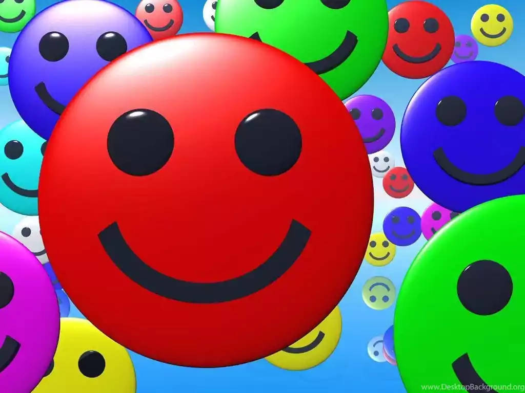 Shiny And Preppy Smiley Faces Background