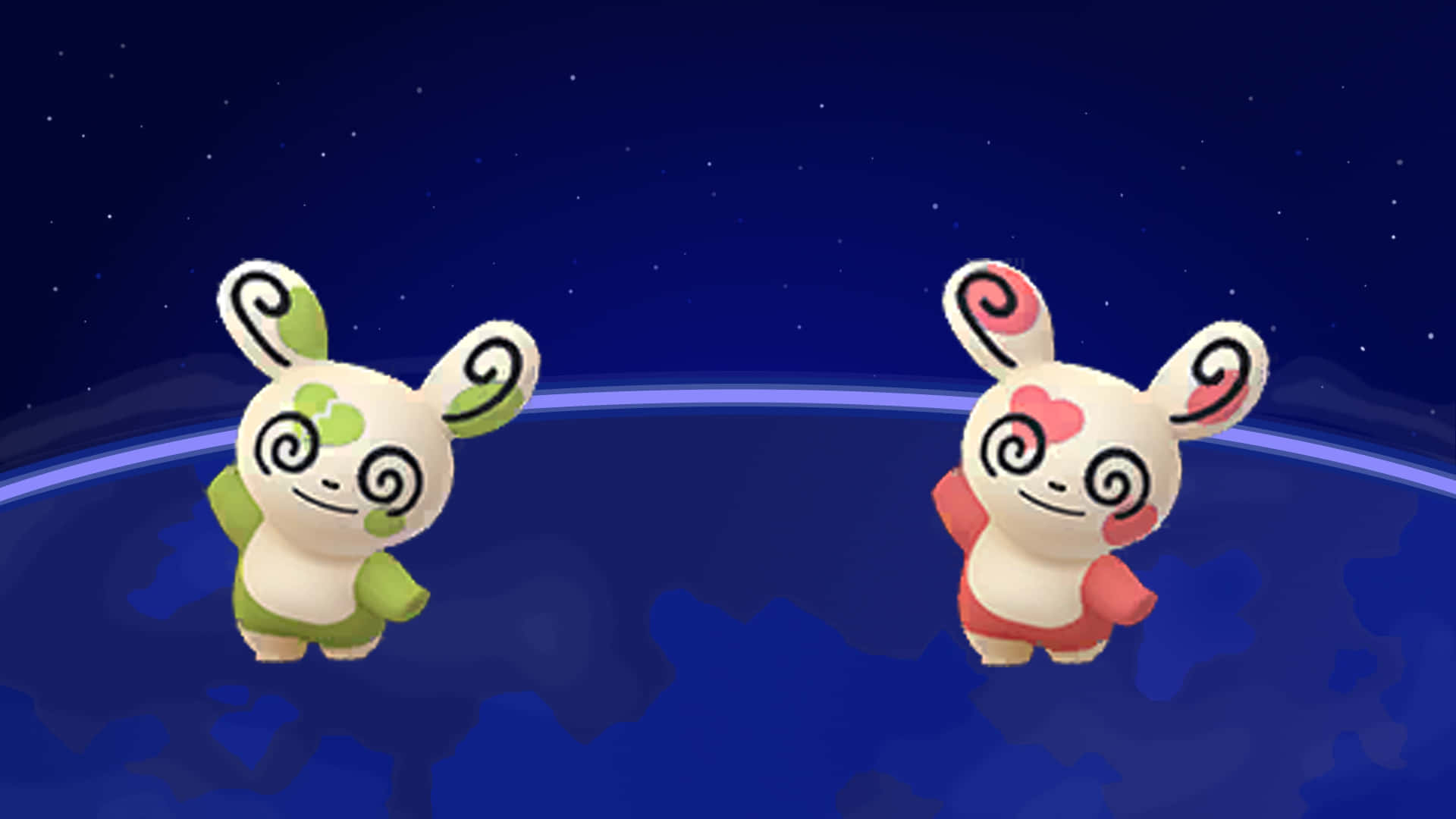Shiny And Regular Spinda