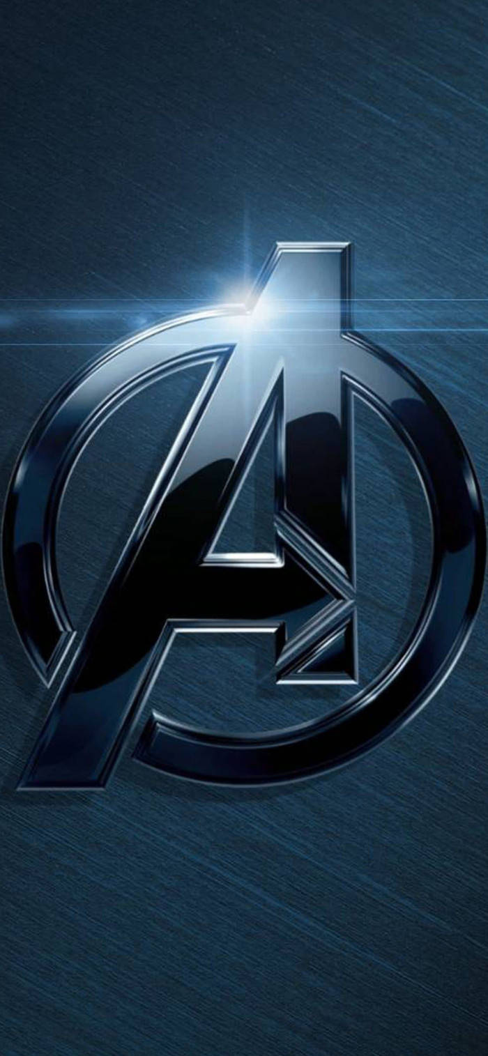 Shiny Avengers Logo Marvel Aesthetic Background