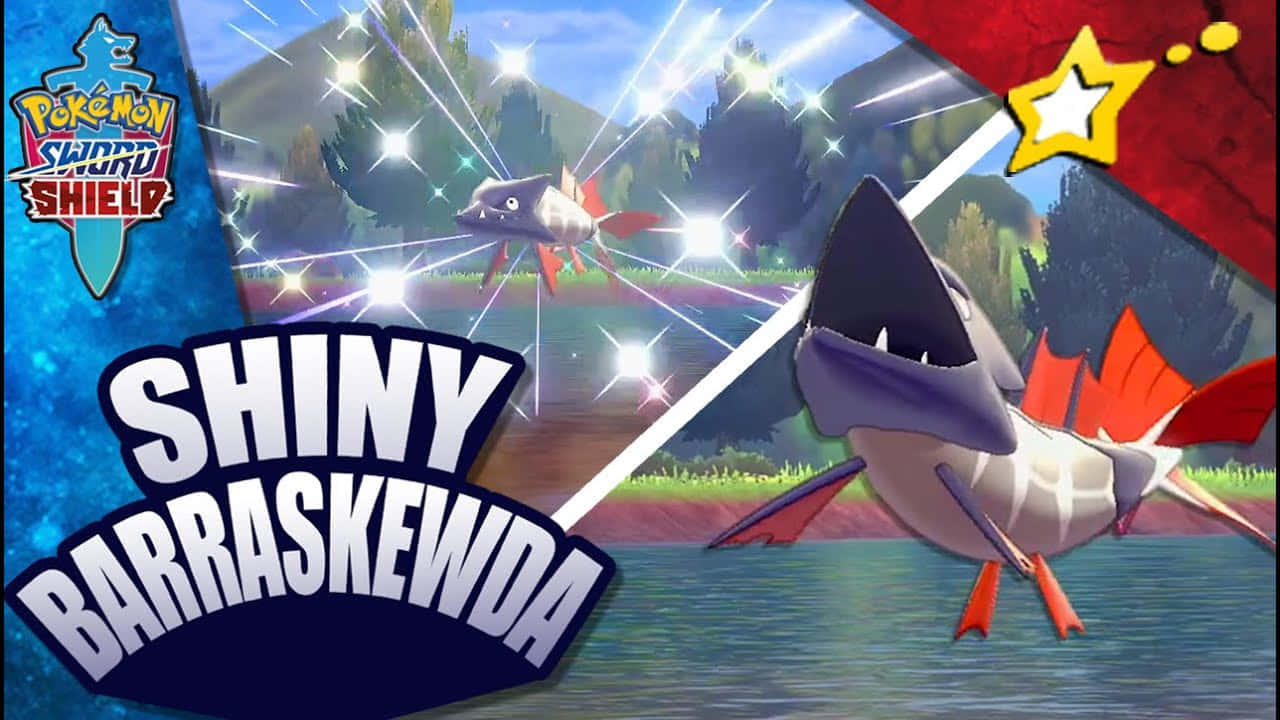 Shiny Barraskewda In Pokemon Sword And Shield Background