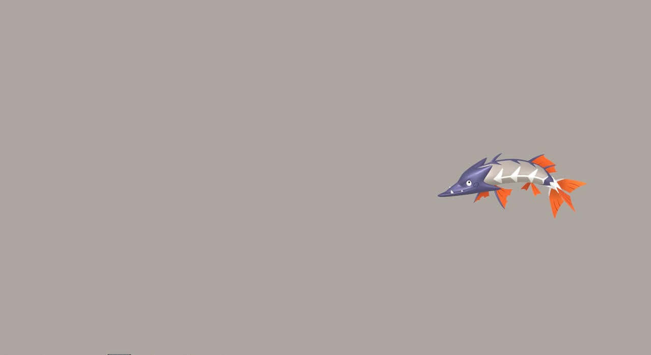 Shiny Barraskewda On Gray Background Background