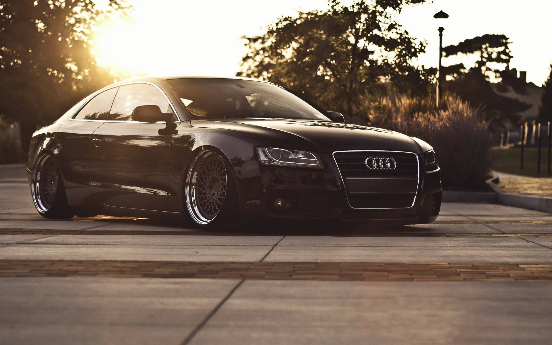 Shiny Black Audi Nice Car