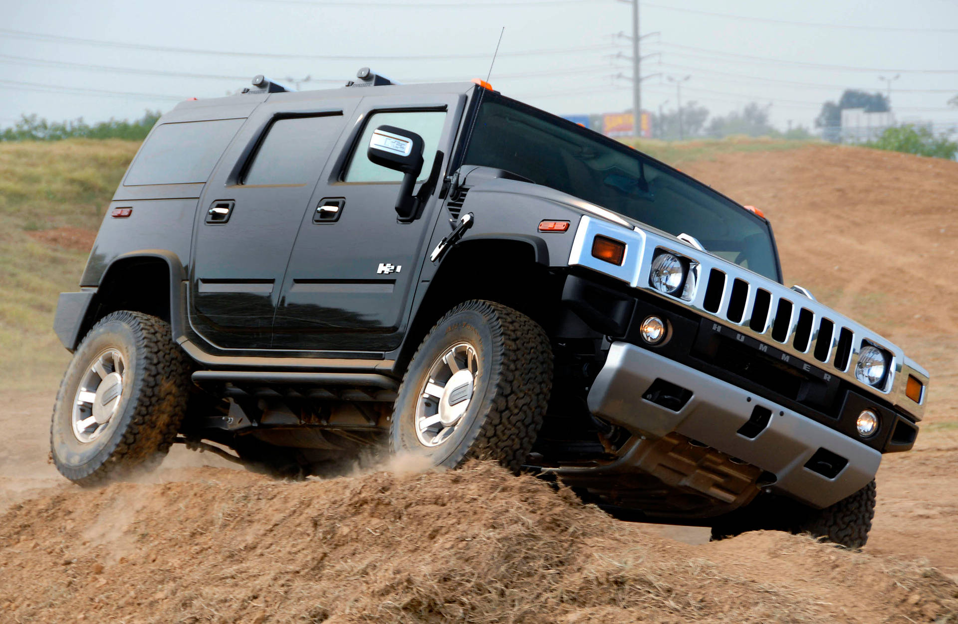 Shiny Black Hummer Background