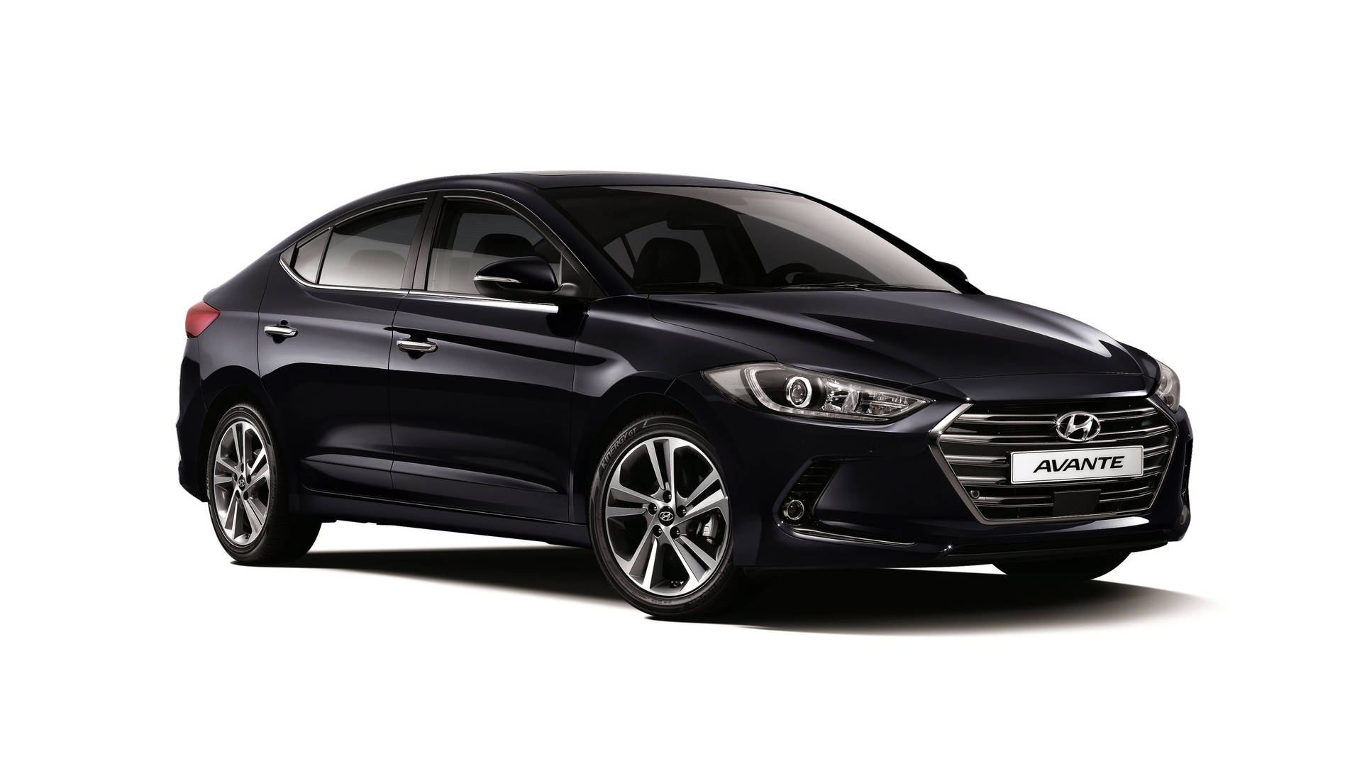 Shiny Black Hyundai Avante Background