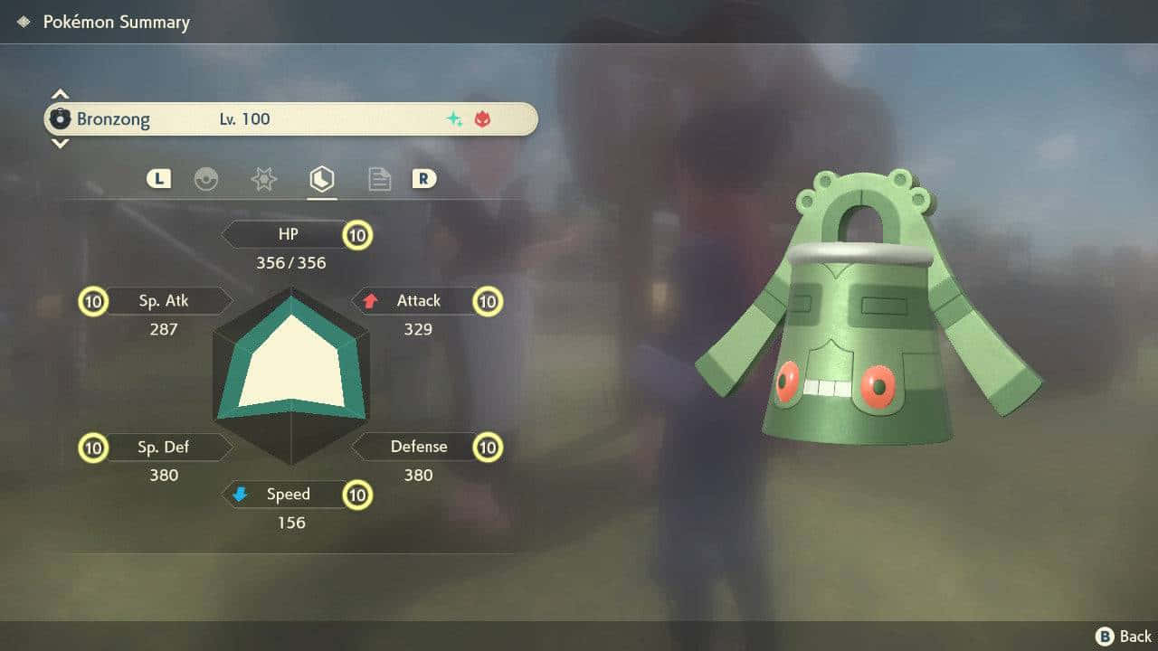 Shiny Bronzong Stats Background