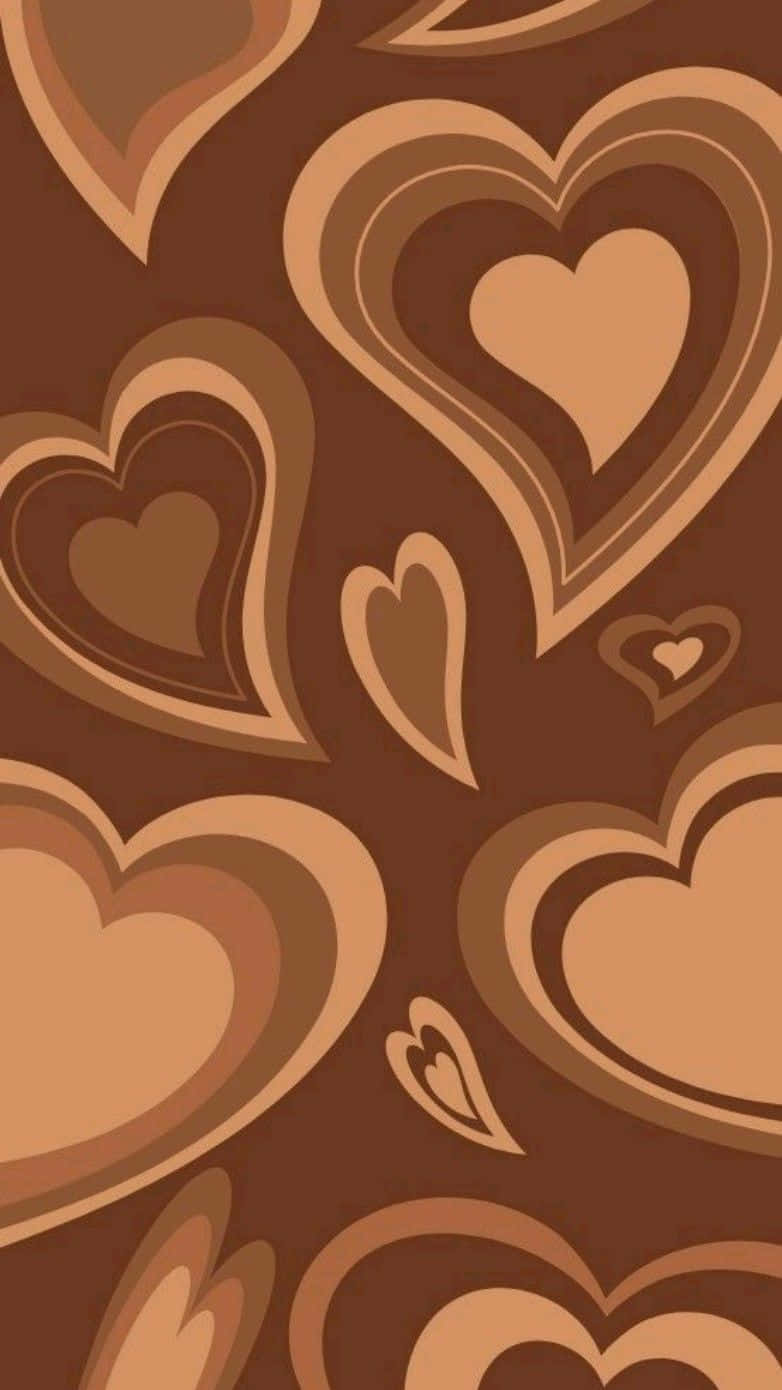 Shiny Brown And Gold Hues Make A Luxurious Statement. Background
