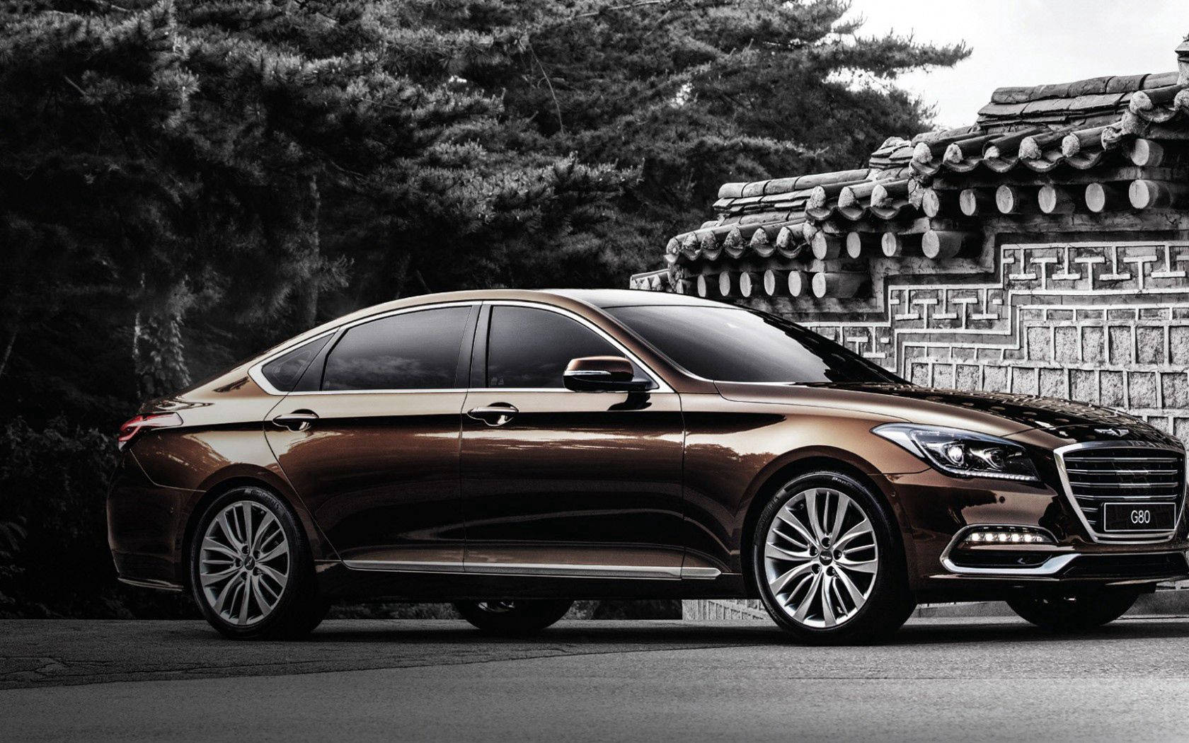 Shiny Copper Hyundai Genesis Background