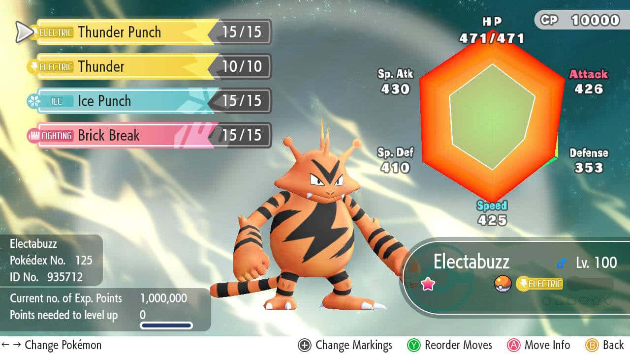 Shiny Electabuzz In Battle Stance Background