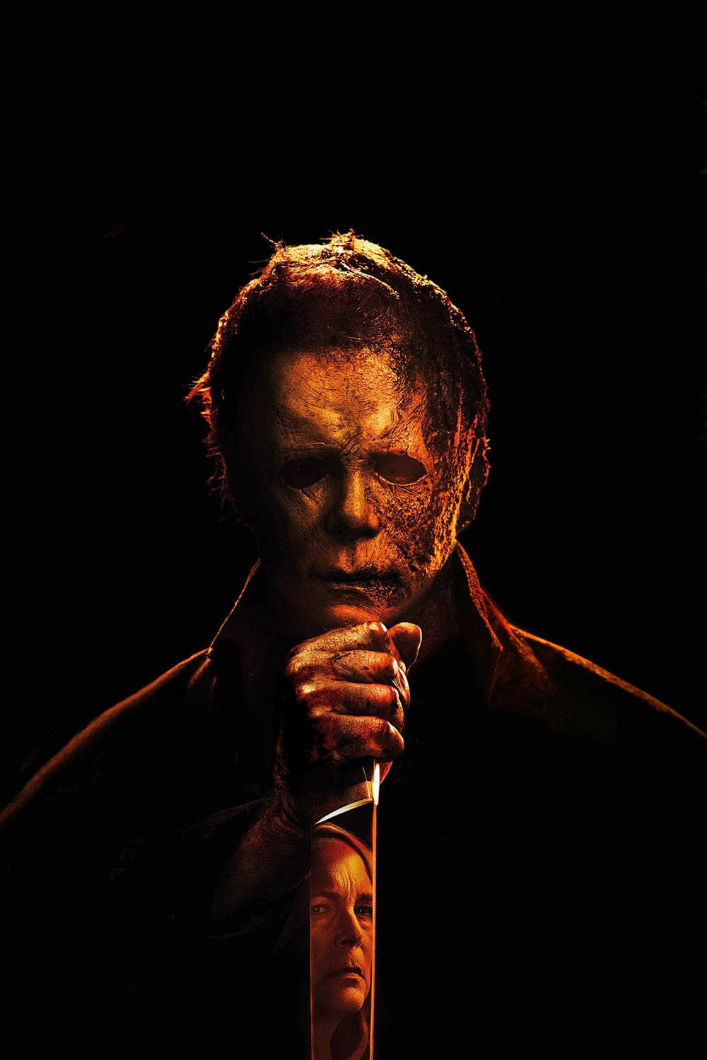 Shiny Knife Reflects Laurie Strode Michael Myers Iphone Background