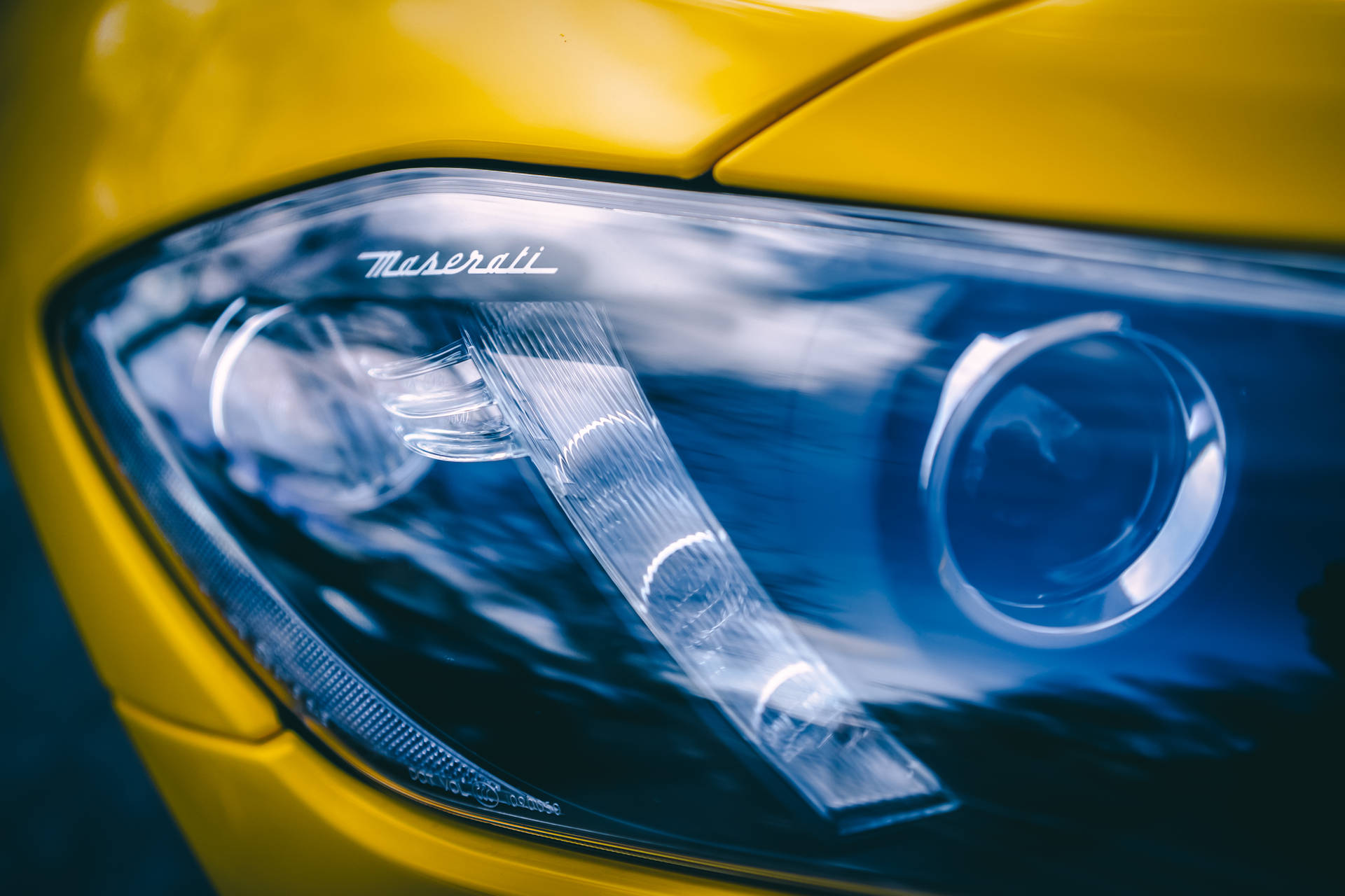 Shiny Maserati Headlight Background