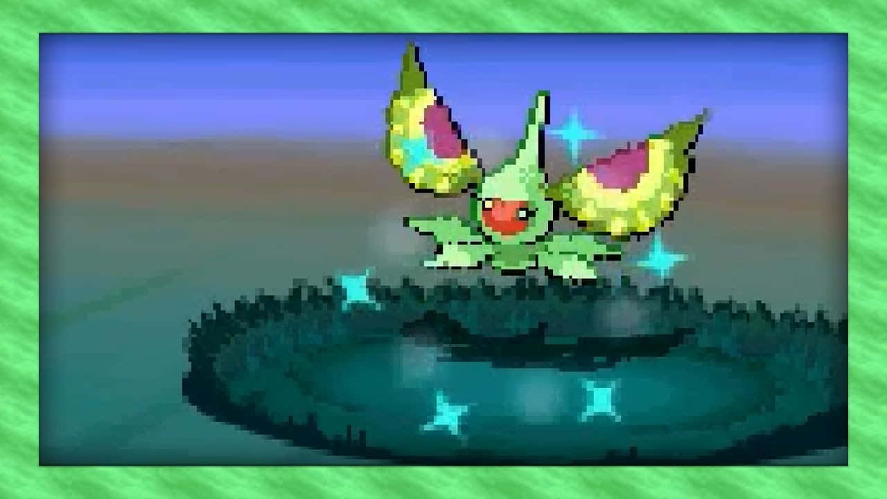 Shiny Masquerain Pixel Art Background