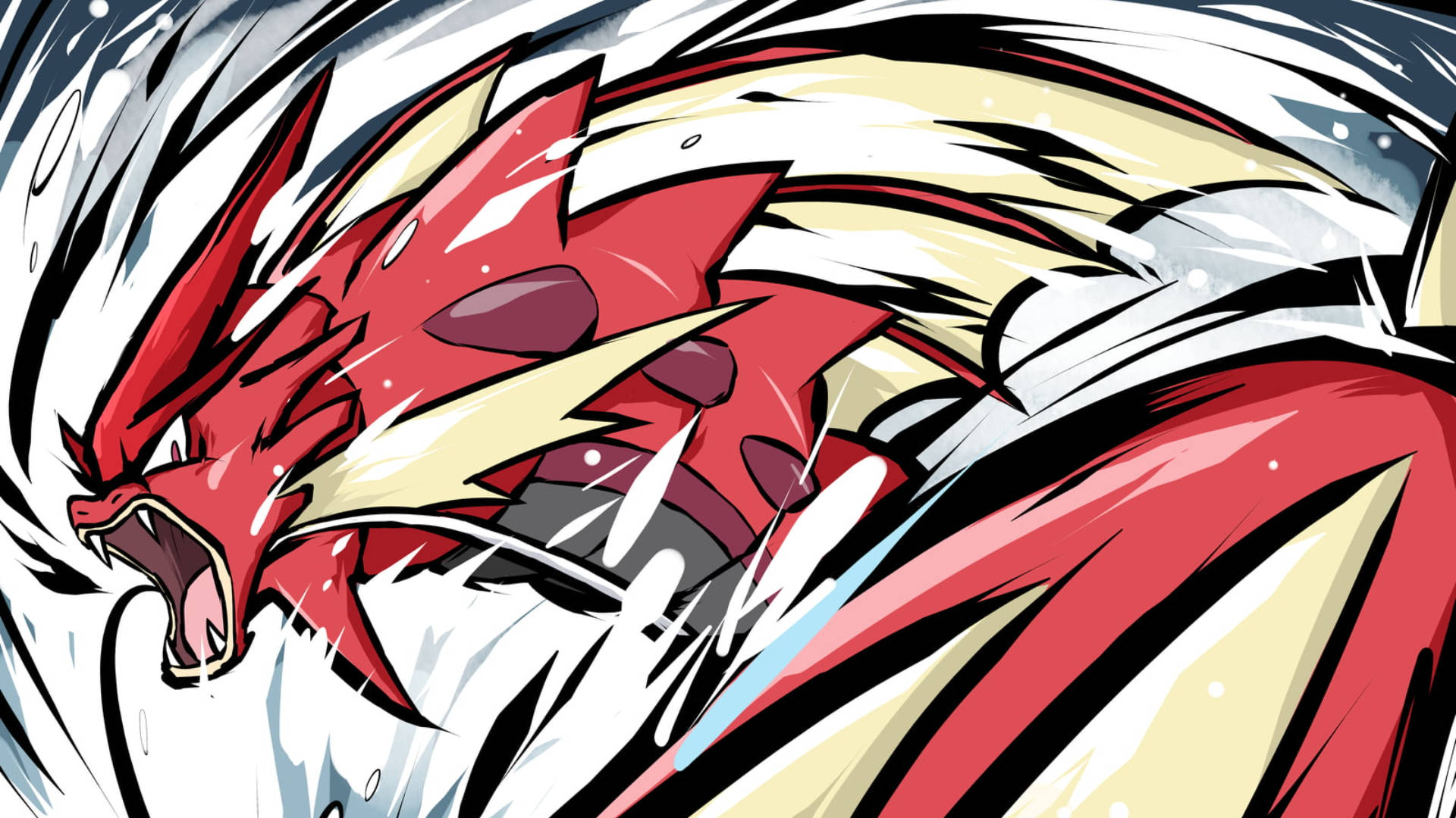 Shiny Mega Gyarados - The Legendary Dragon Of Kanto Background