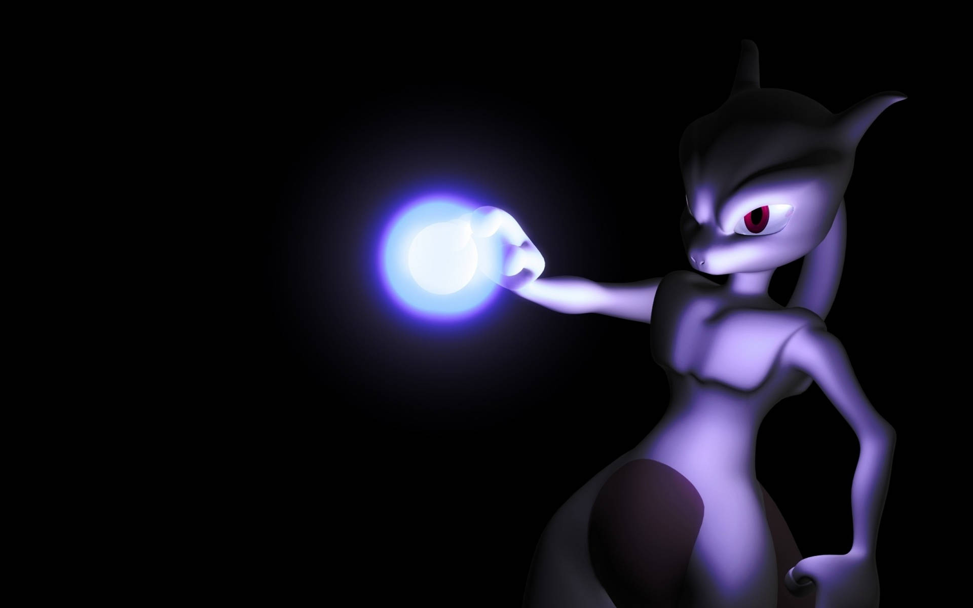 Shiny Mewtwo Light Ball Background