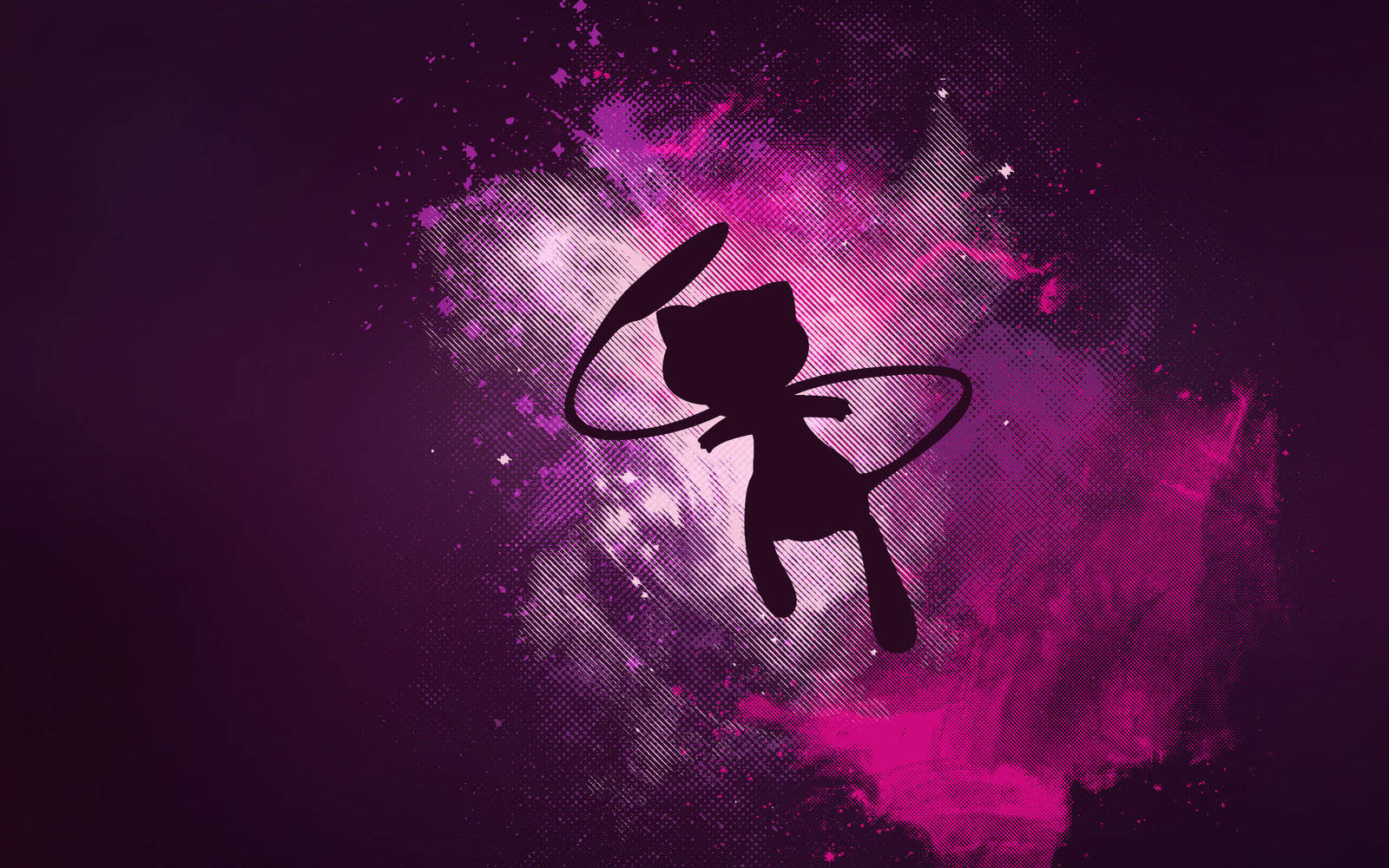 Shiny Mewtwo Silhouette Background