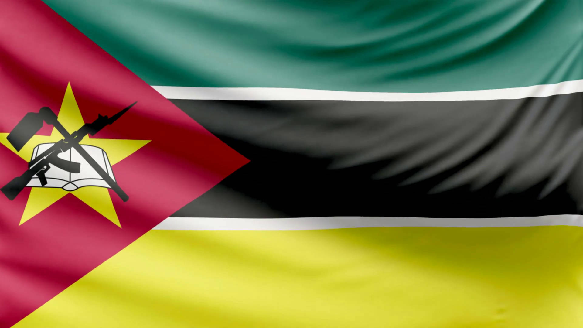 Shiny Mozambique Flag Background