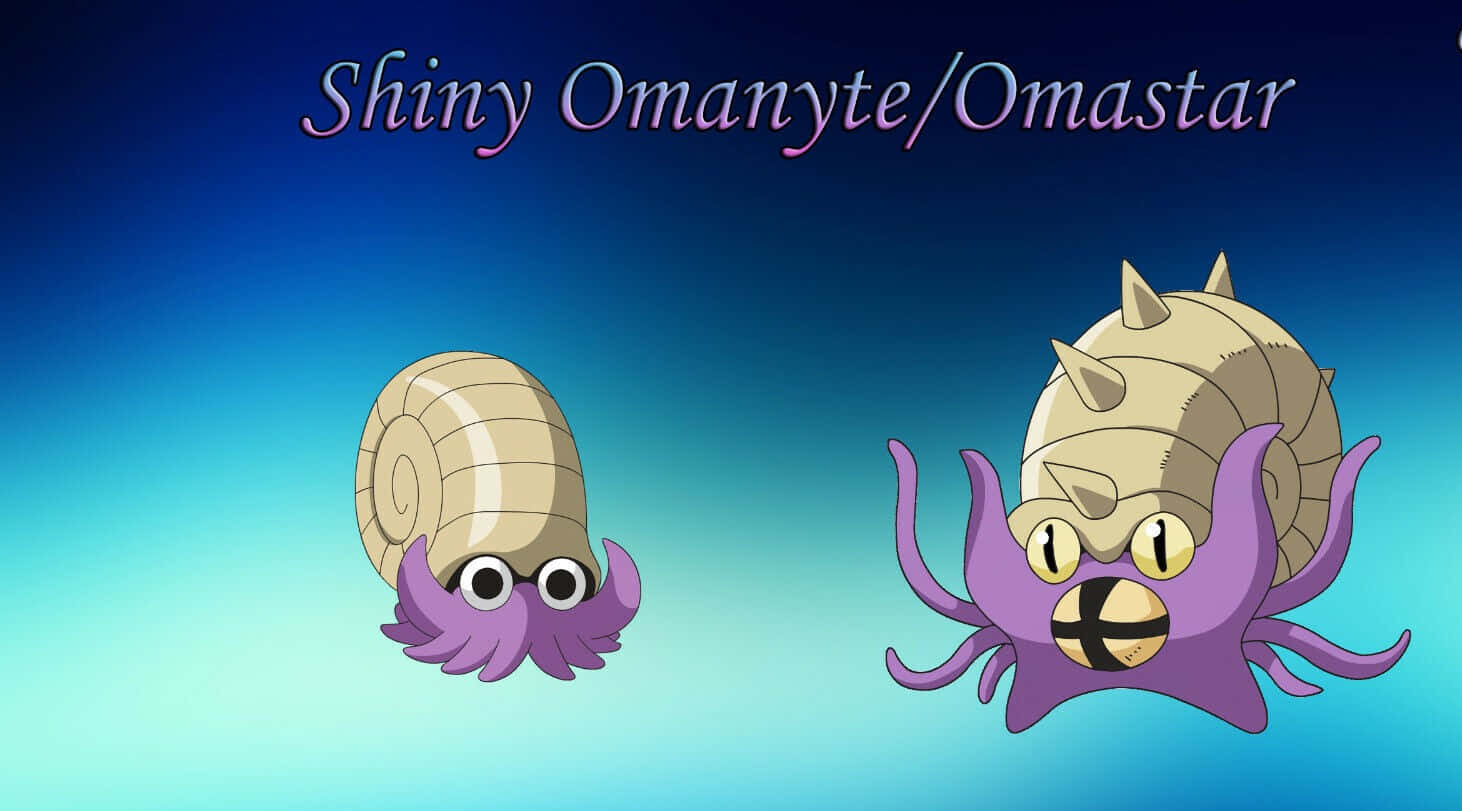Shiny Omanyte And Omastar Background