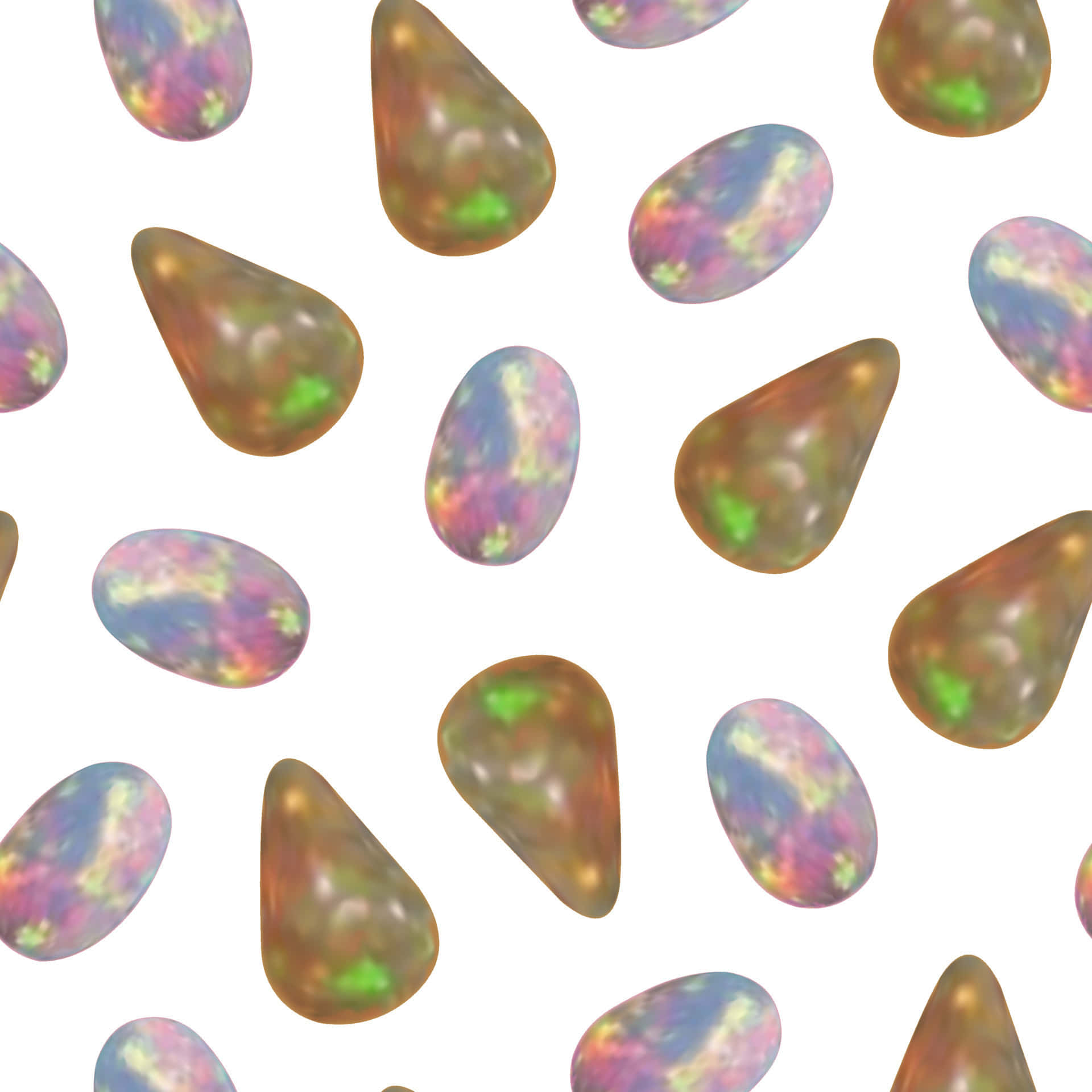 Shiny Opal Gemstone Digital Art