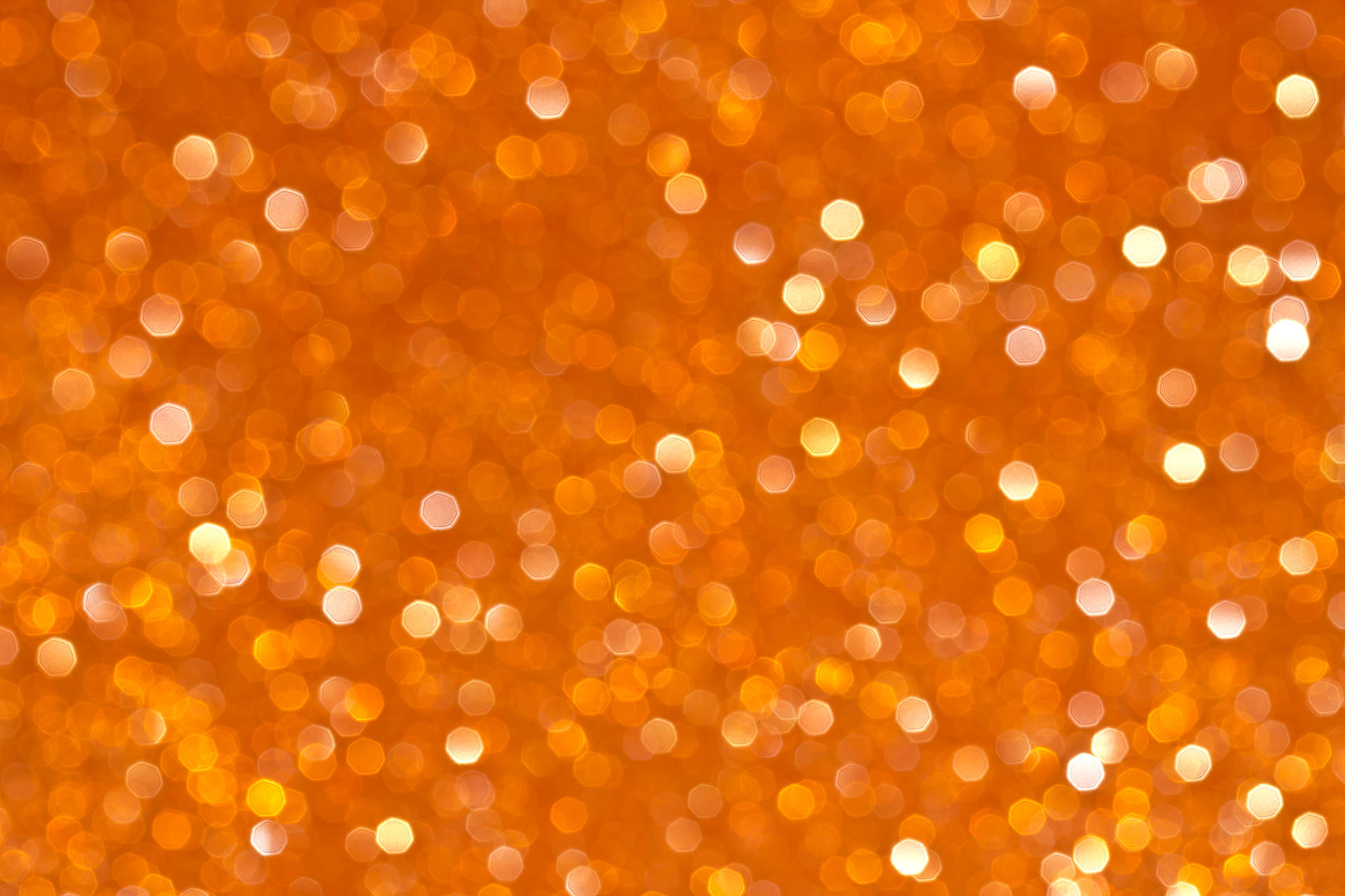 Shiny Orange Bokeh Background
