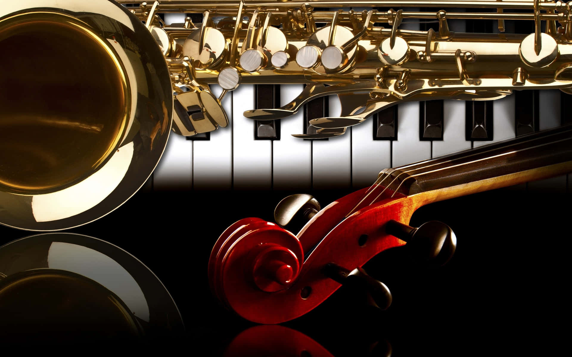 Shiny Orchestral Musical Instrument Landscape Background