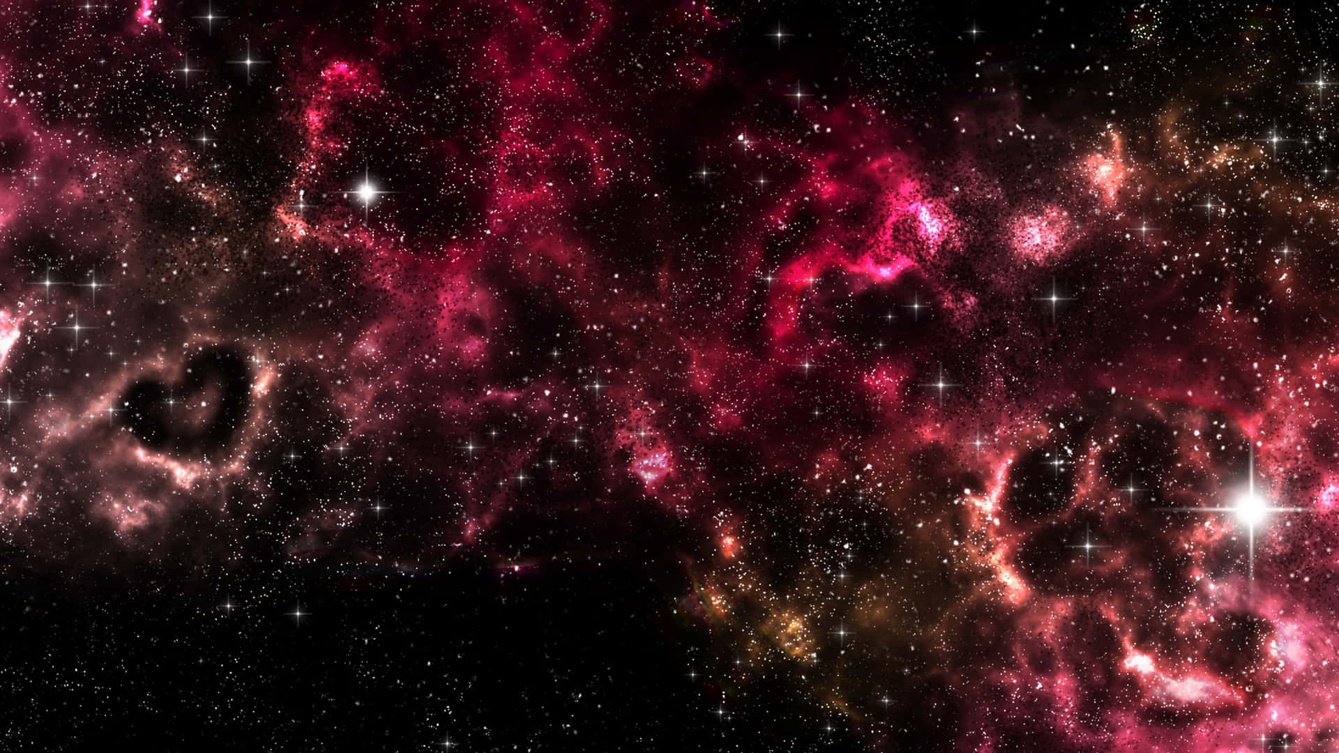 Shiny Pink Galaxy Background