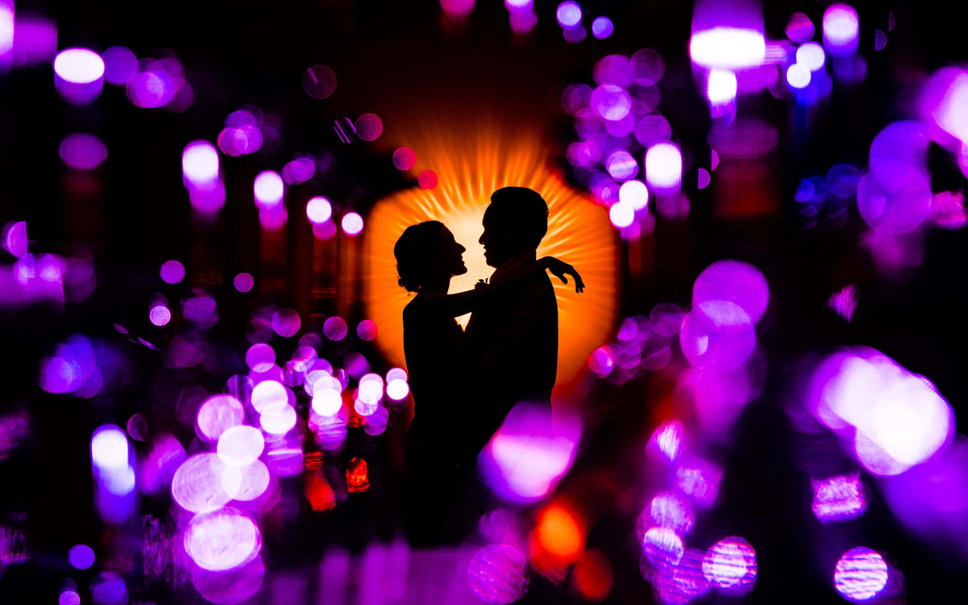 Shiny Purple Bokeh Background