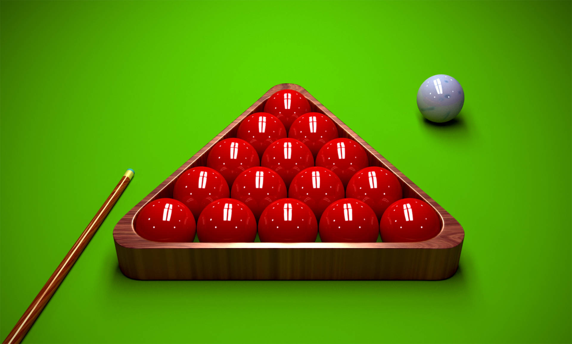 Shiny Red Snooker Balls Background