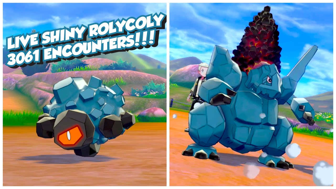 Shiny Rolycoly And Coalossal Background