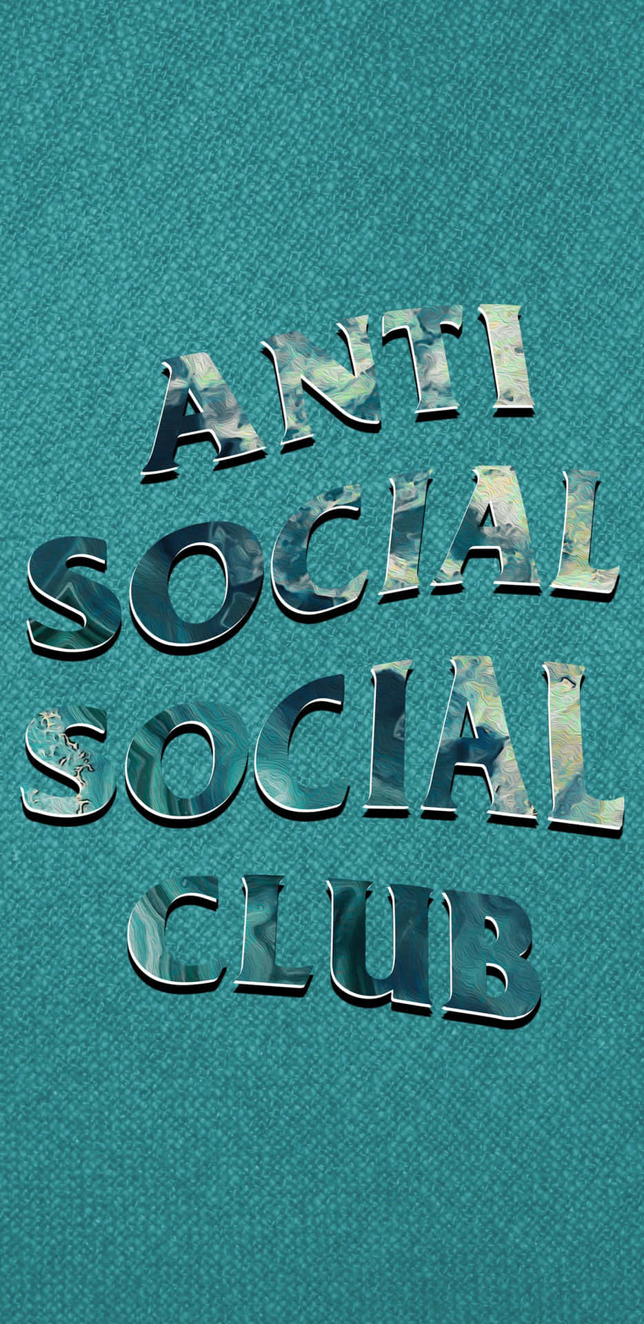 Shiny Silver Anti Social Club Iphone Background