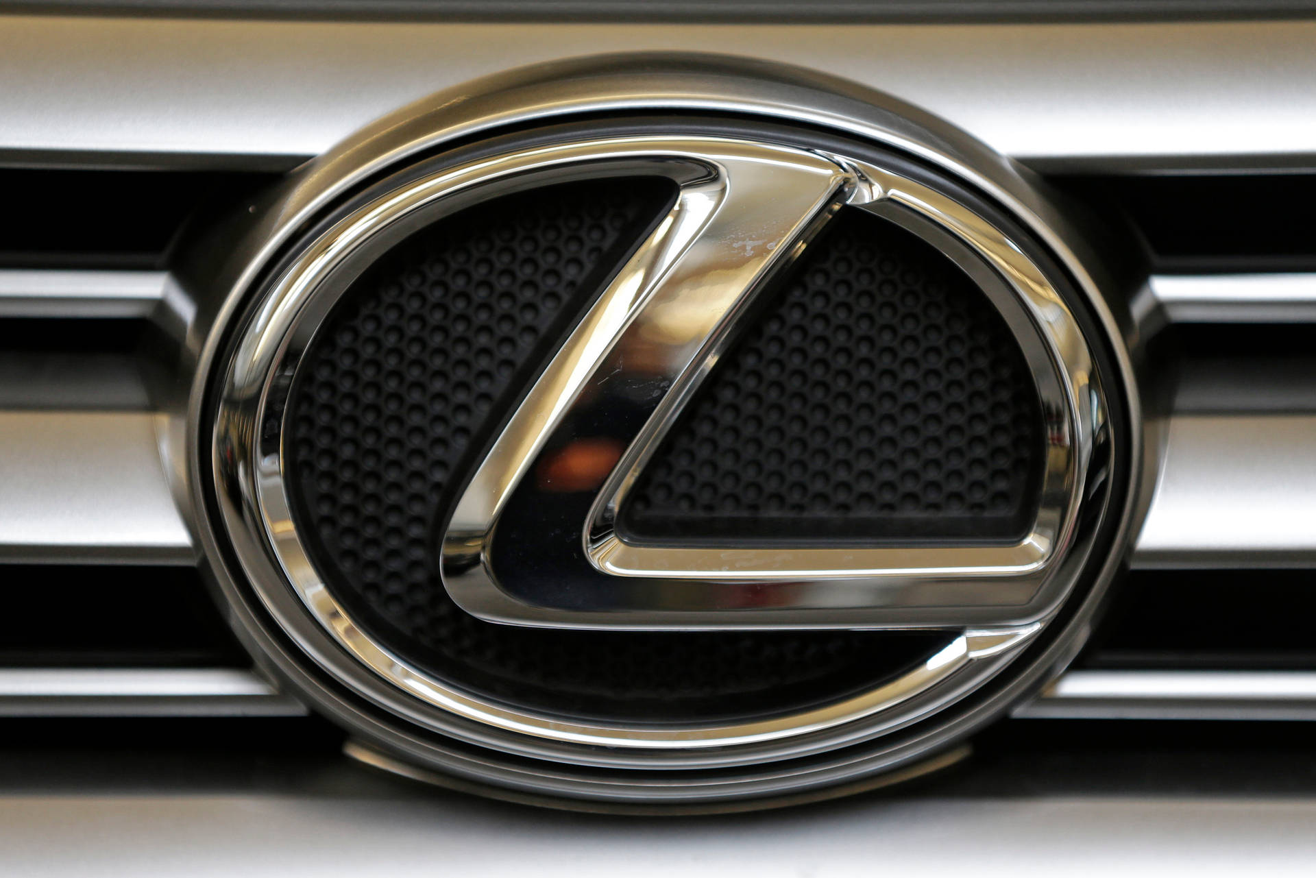 Shiny Silver Lexus Logo Background