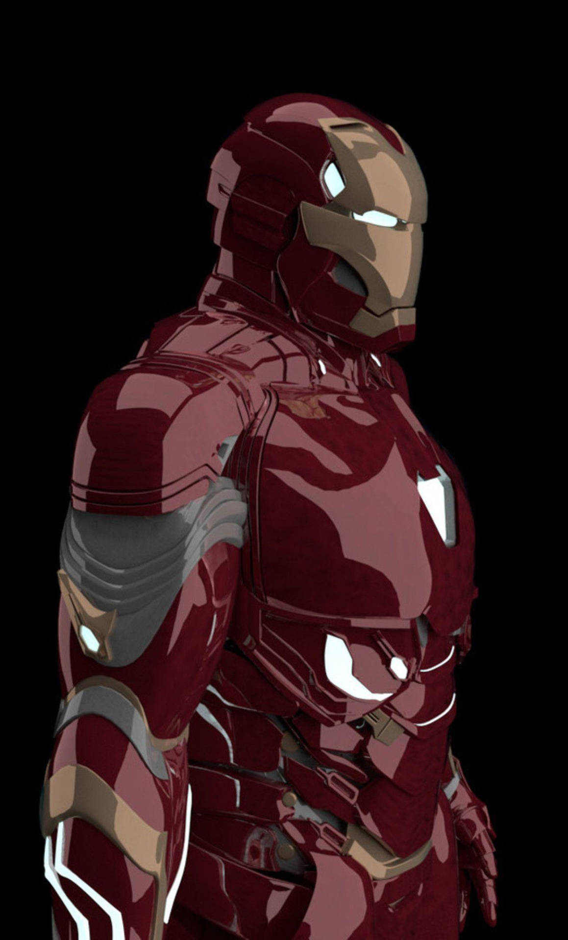 Shiny Suit Iron Man Iphone Background