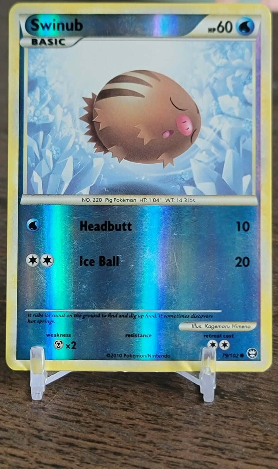 Shiny Swinub Pokemon Card