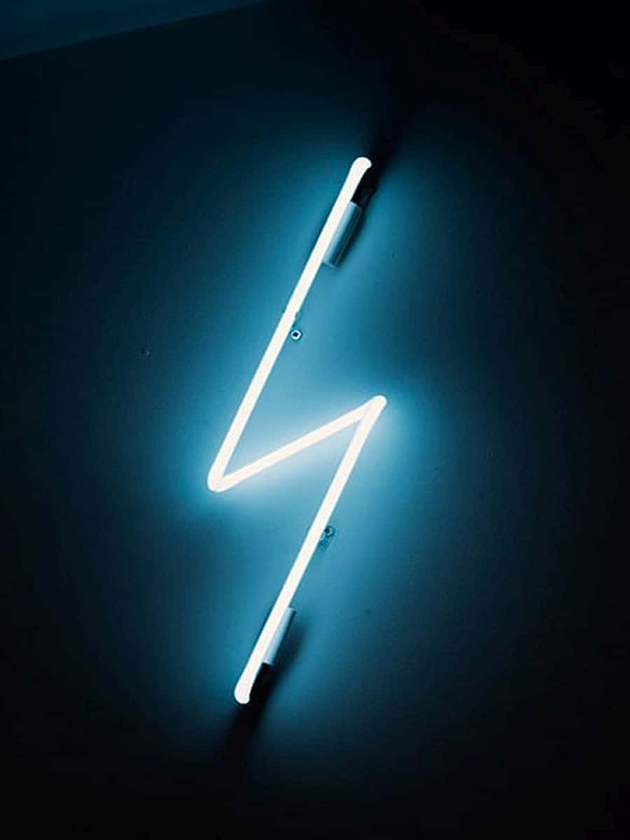 Shiny White Neon Lightning Light Background