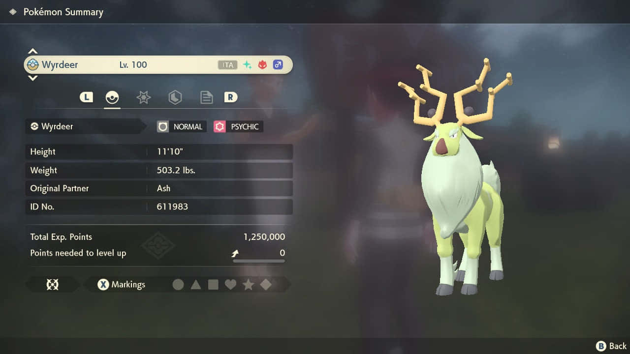 Shiny Wyrdeer Stats