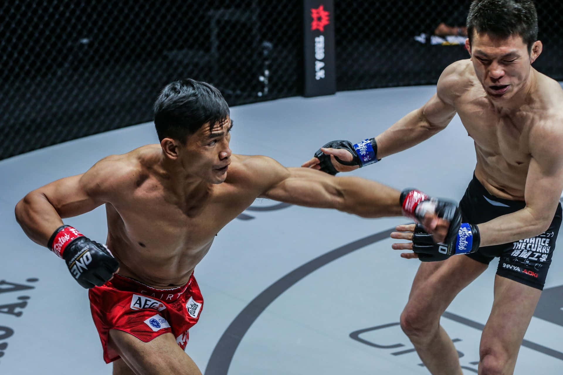 Shinya Aoki Defending Punch Eduard Folayang Background