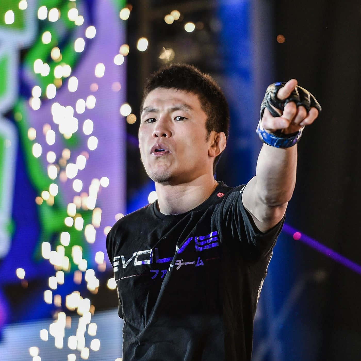 Shinya Aoki Pointing Finger One Championship Evolve Background