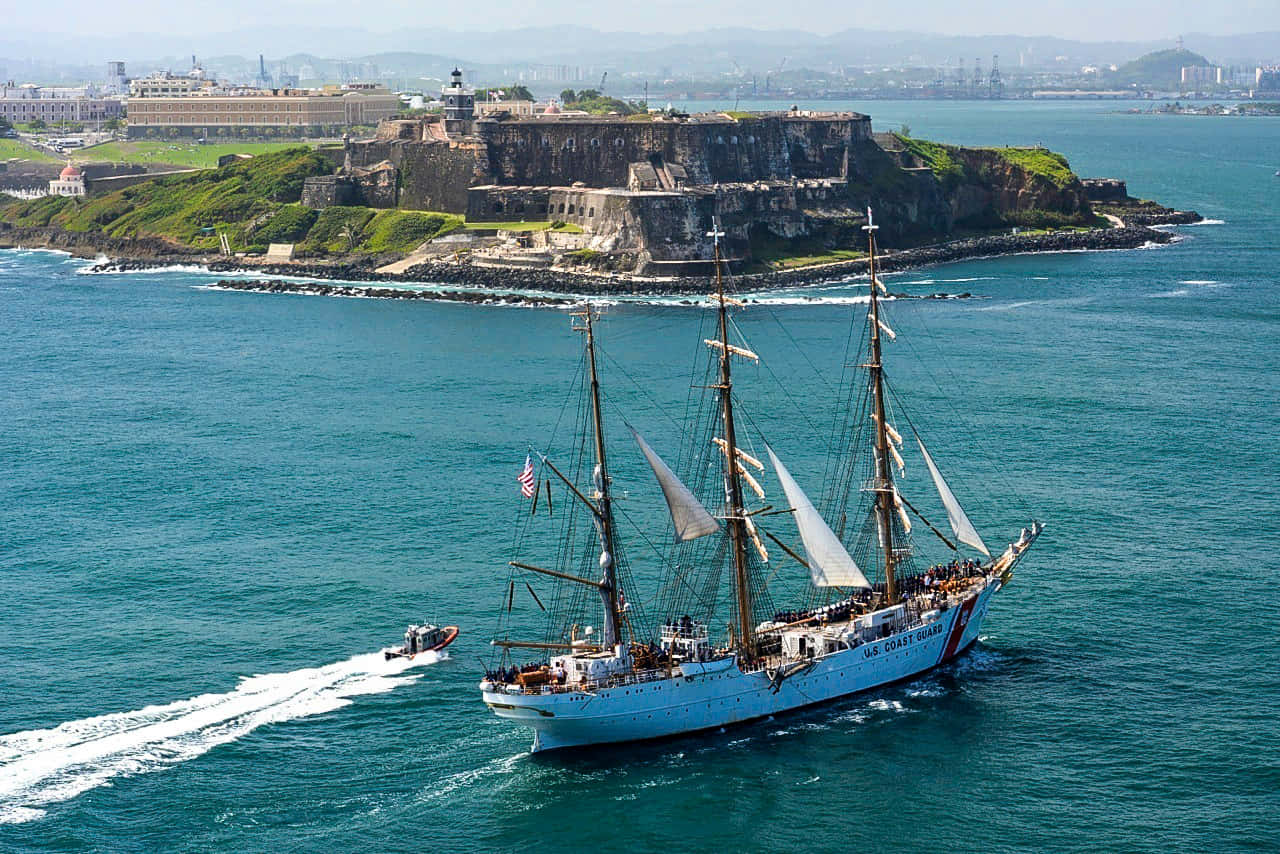 Ship Heading To Castillo San Felipe Del Morro