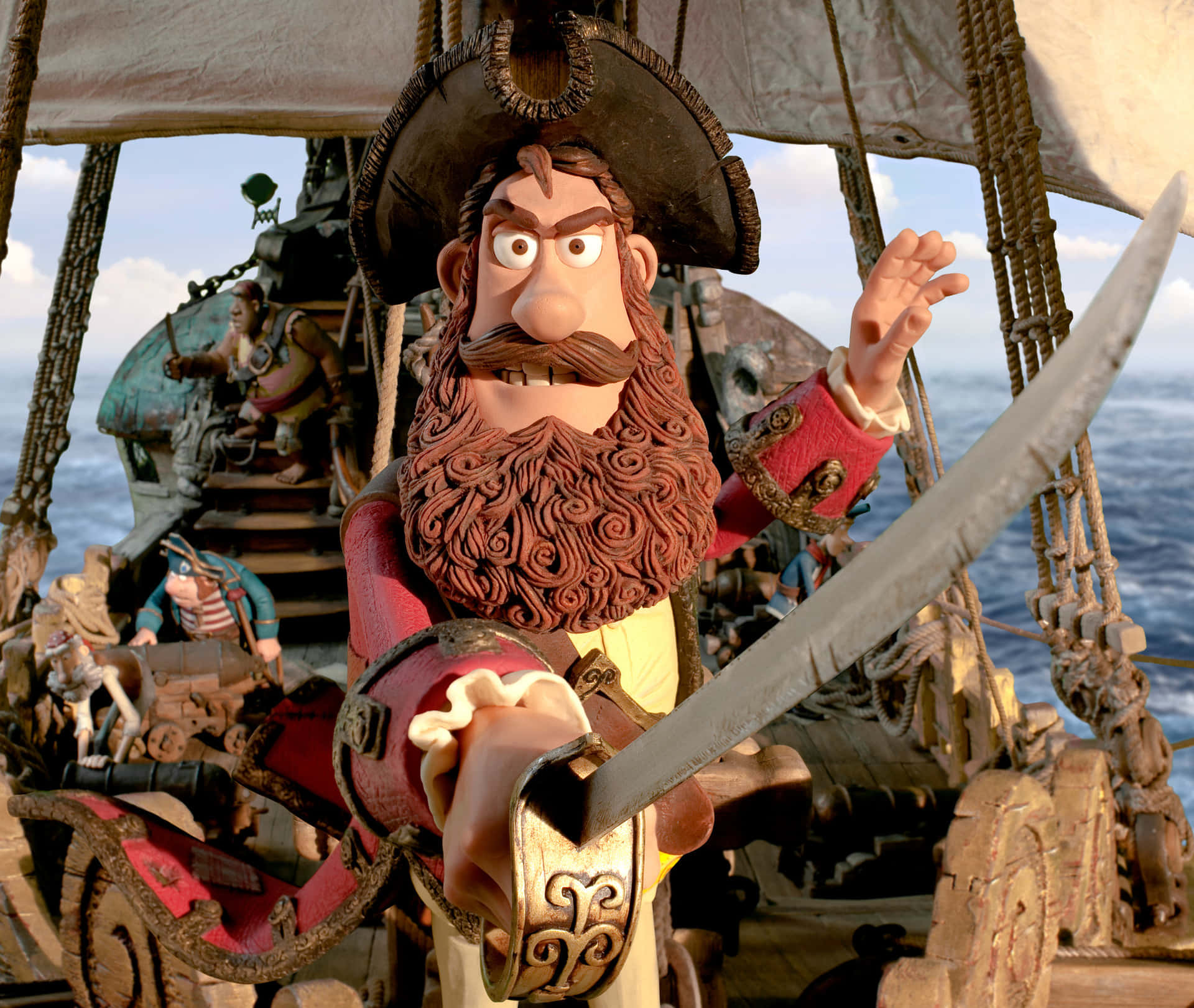 Ship Sailing On The Pirates Band Of Misfits Background