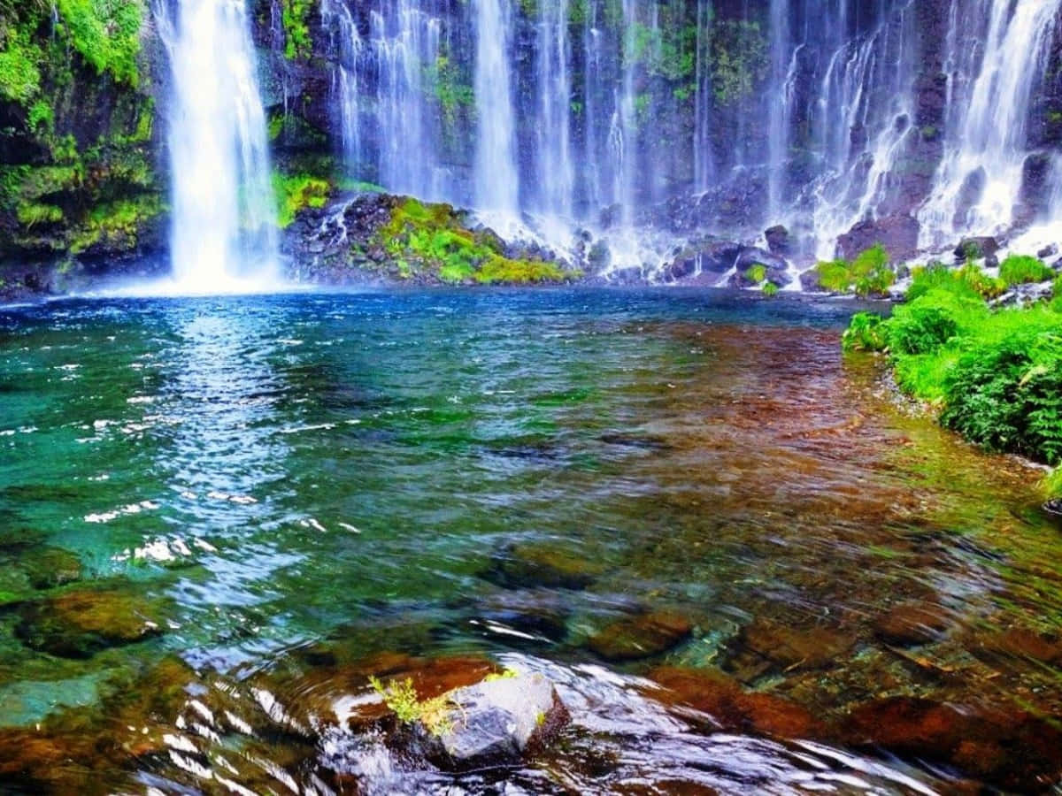 Shira Ito Fujinomiya Japan Waterfall Desktop Background