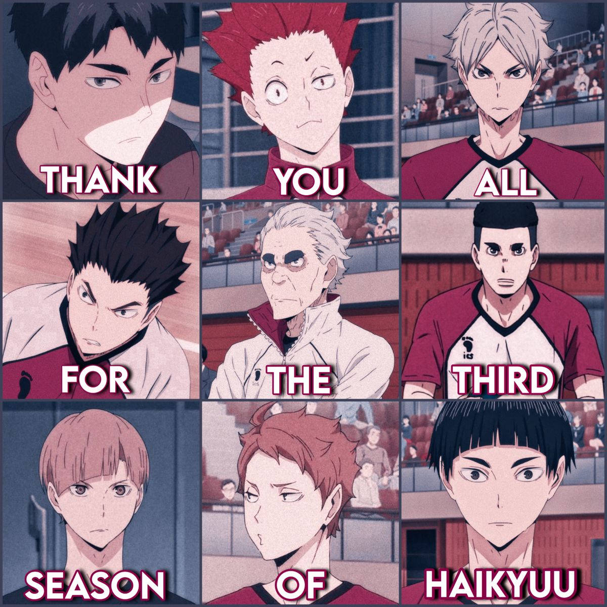 Shiratorizawa Academy Thanking Fans Background