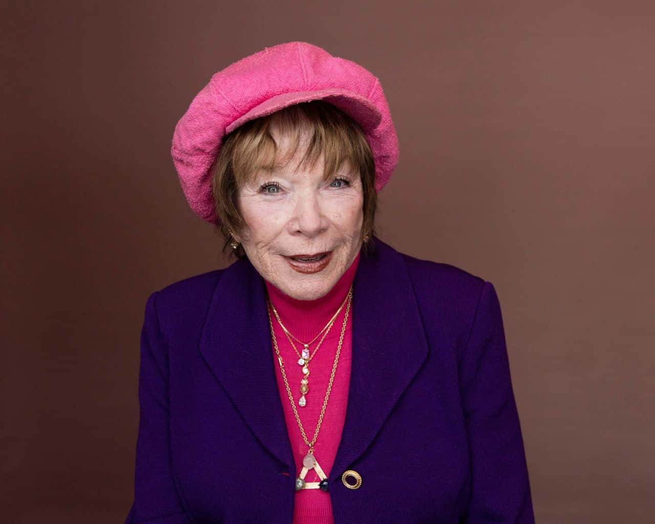 Shirley Maclaine Beautiful Photo Pink Hat