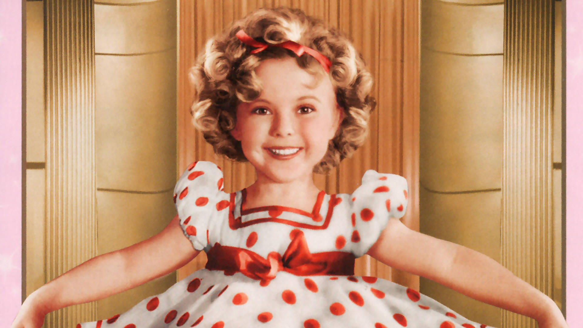 Shirley Temple In Polka Dot Dress Background