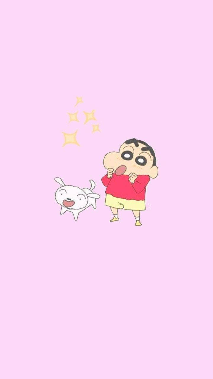 Shiro The Dog Shin Chan Iphone Background