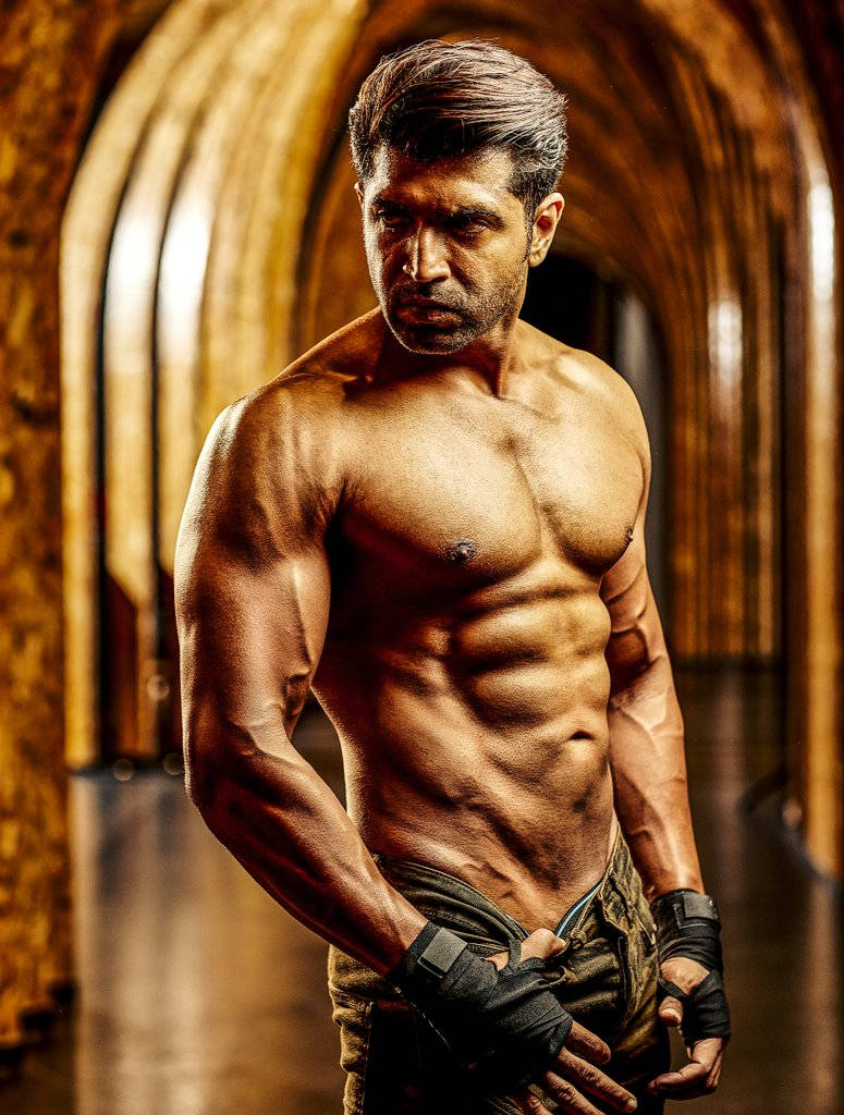 Shirtless Arun Vijay