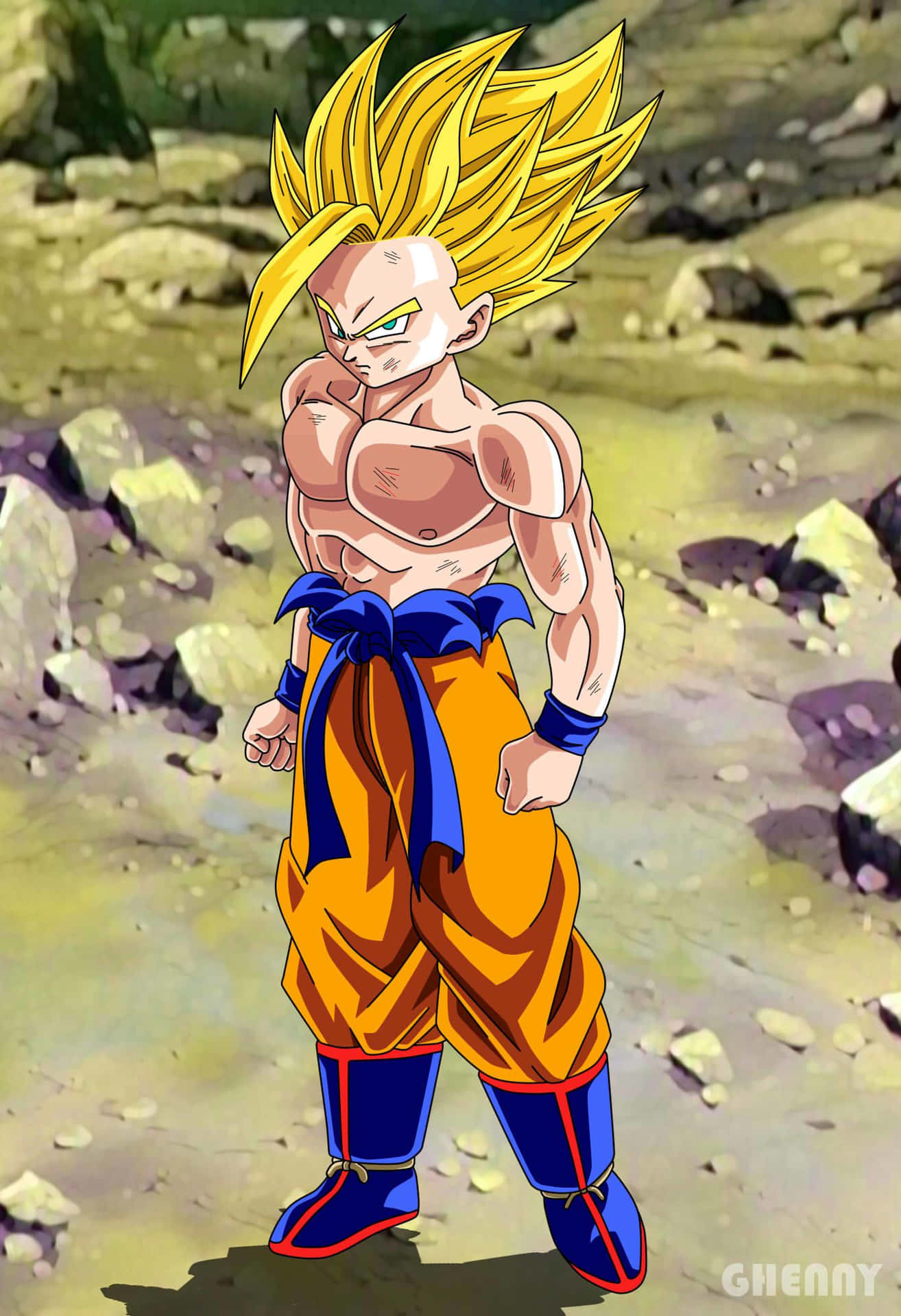 Shirtless Gohan Iphone Background