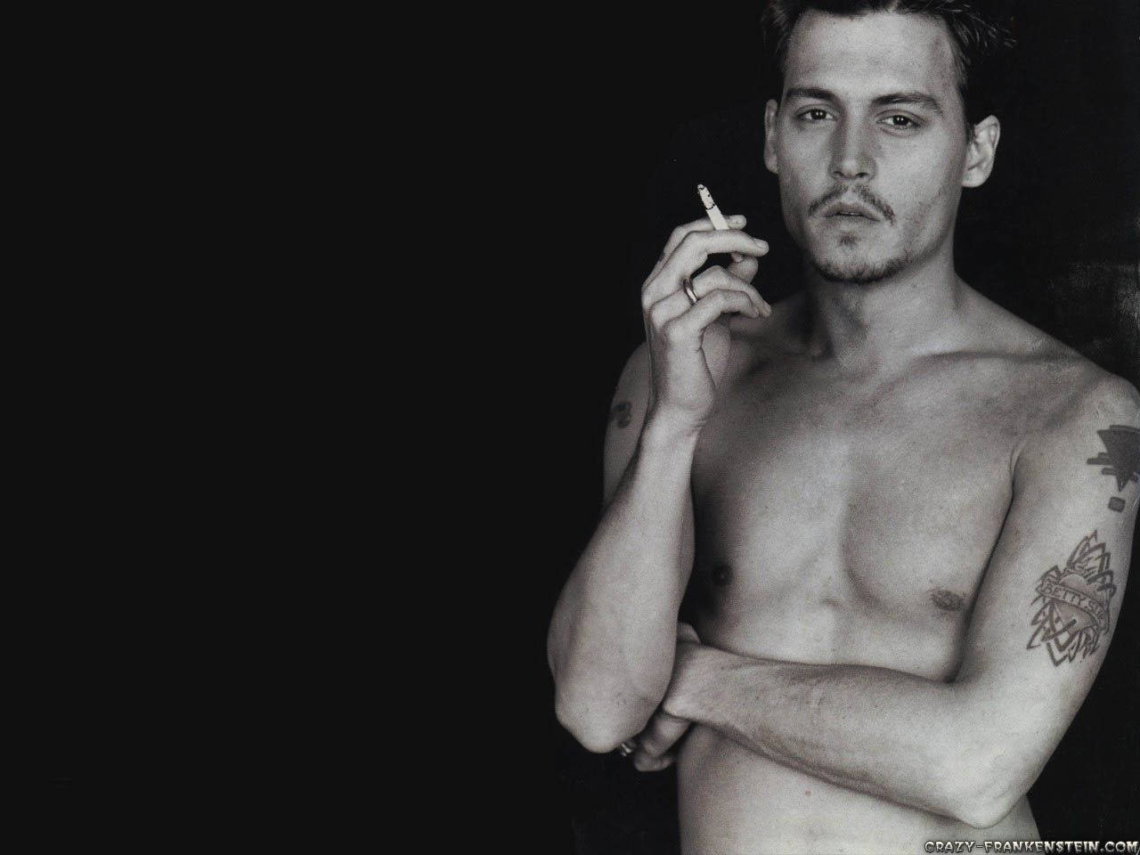 Shirtless Johnny Depp